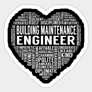 Building Maintenance Engineer Heart Sticker